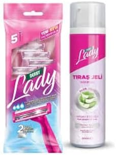 Alternative view of Lady 2 5'Li Poşet + Derby Lady Tıraş Jeli Aloe 200Ml Avantajlı Paket