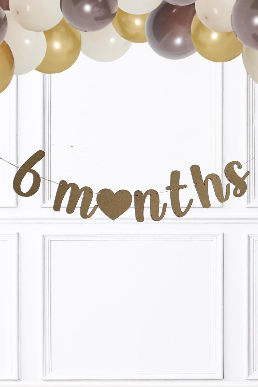 6 Months Banner Duvar Süsü Yarım Yaş, Altı Ay Parti Süsleri