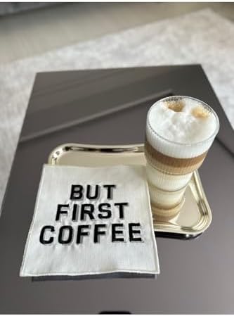 Mia But First Coffee Desenli Kokteyl Peçete