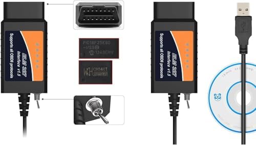 Alternative view of USB Bağlantılı CH340 Driver OBD2 ELM Modifiye Edilmiş Kısa Devreli Forscan Foccus ELMConfig DDT4ALL Uyumlu