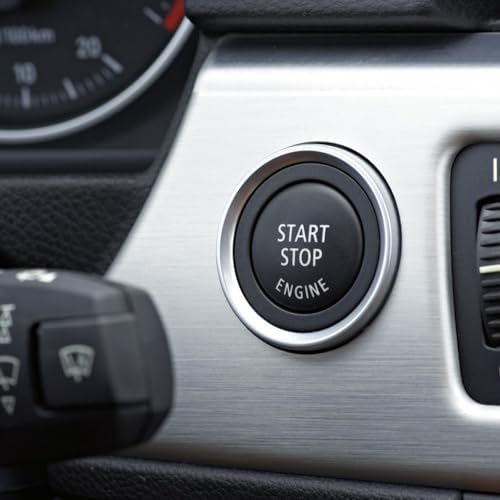 Start Stop Basma Düğmesinin Kapağı Siyah BMW 3 Serisi E90 ile uyumlu 2005-2011