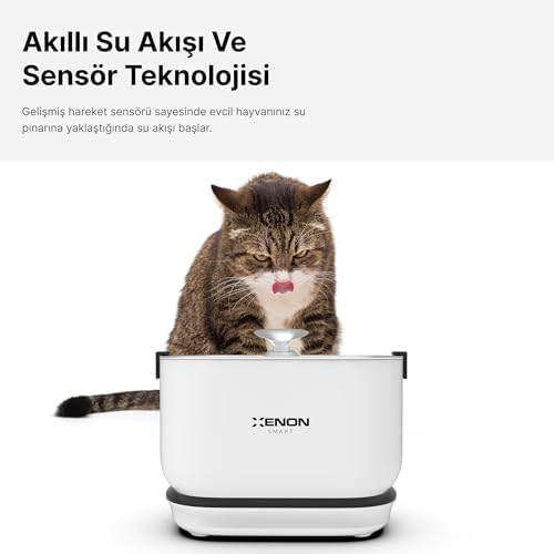 Smart Otomatik Şarj Edilebilir Bataryalı Kedi Su Sebili Hareket Sensörlü Pet Su Çeşmesi Kablosuz Evcil Hayvan Su Şelalesi Ultra Sessiz Çelik Tepsili Su Pınarı X8652