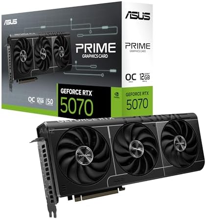Alternative view of -PRIME-RTX5070-O12G-NVIDIA-GEFORCE-RTX 5070-12GB GDDR7-192bit-OC-2xHDMI-3xDP-DLSS4 Ekran Kartı