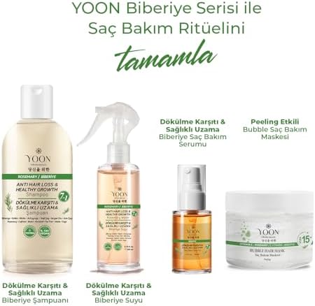 Biberiye ve E Vitamini İçeren Nemlendirici & Onarıcı Saç Bakım Maskesi - 250ml | Saçları Güçlendirir, Besler ve Parlatır | Kuru ve Yıpranmış Saçlar İçin
