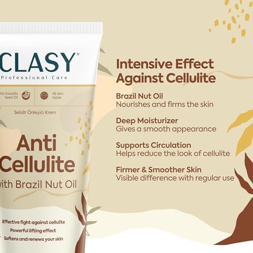 Selülite Karşı Mükemmel Koruma - Brezilya Fındığı Yağlı Anti Selülit Kremi | Bacak, Basen ve Kalça Sıkılaştırıcı Krem | Dermatolojik Olarak Test Edilmiştir, 100 ml