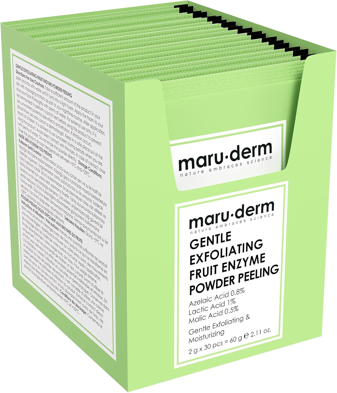 Maru.Derm Hassas Ciltler için Meyve Enzimli Pudra Peeling 60 g