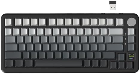 Alternative view of ATTACK SHARK X85PRO 75% Kablosuz Mekanik Klavye – TFT Ekran, Gasket Yapı, RGB Işıklandırma, Hot-Swap, 4000mAh Pil, BT/2.4G/USB-C Üçlü Bağlantı, QMK Desteği – Moonlit