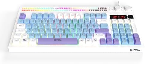 K1 Fonksiyonel Çift LCD Ekran & Çift Rgb - Ses Kontrolcülü Membran 94 Tuşlu Rgb Modlu Gaming Klavye