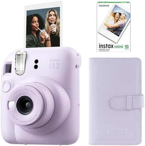 mini 12 Lila Fotoğraf Makinesi-10'lu Film ve Laporta Albüm Seti