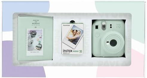 mini 12 Yeşil Fotoğraf Makinesi 10'lu Film ve PVC Albüm Bundle Box