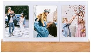 Mini Led Işıklı 3'lü Ahşap Fotoğraf Çerçevesi