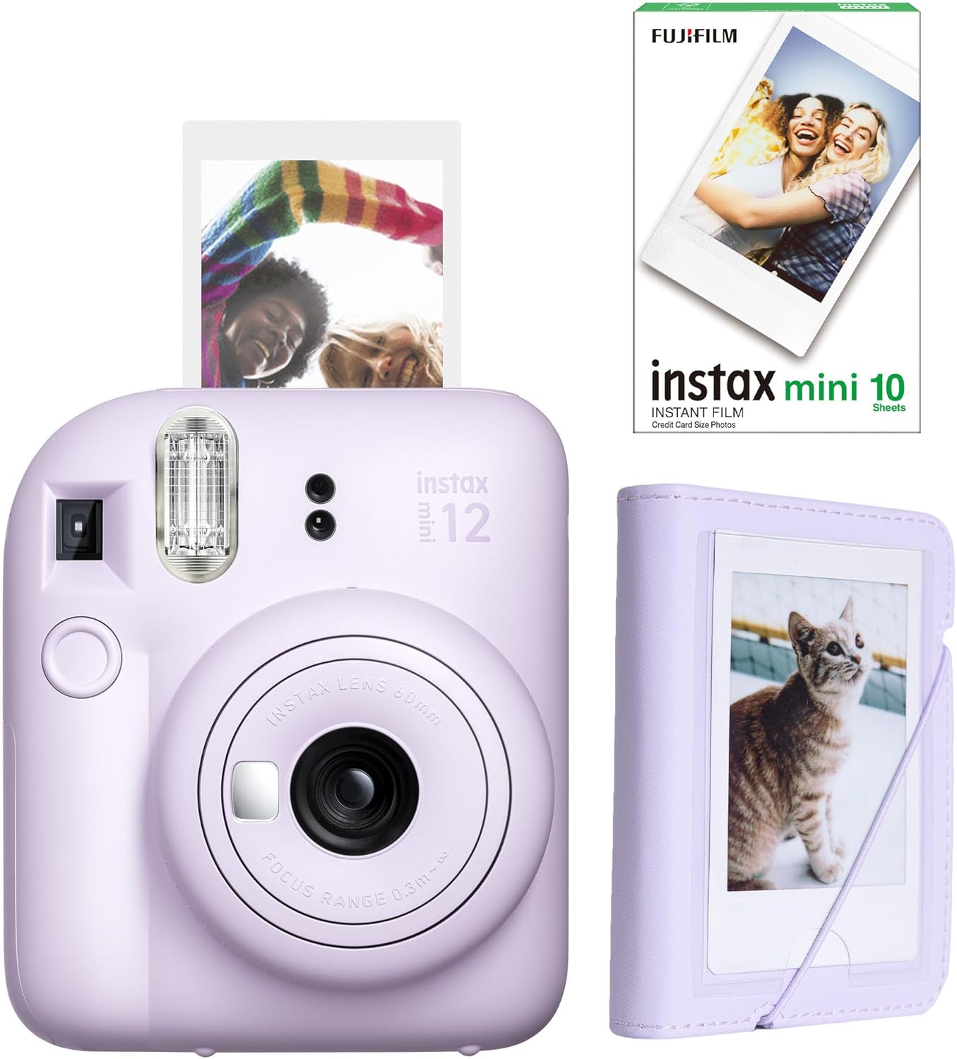 mini 12 Lila Fotoğraf Makinesi-10'lu Film ve Mini Albüm Seti