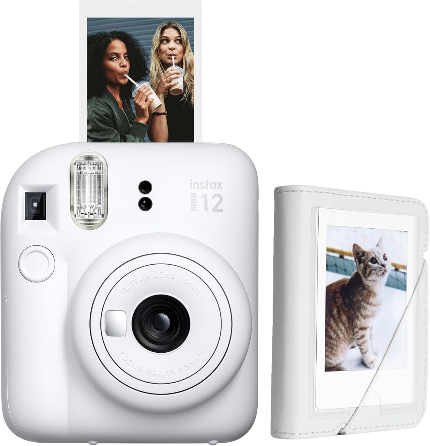 mini 12 Beyaz Fotoğraf Makinesi ve 28'li Mini Albüm Seti