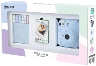 mini 12 Mavi Fotoğraf Makinesi 10'lu Film ve Mandal Bundle Box