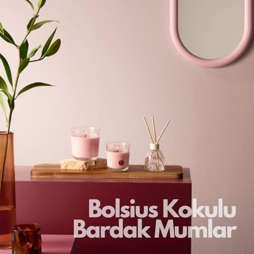 Mango Kokulu Bardakta Mum - Vegan & Doğal & Saf Koku Özlü - Yağı İçermez - 25 Saat Yanma Süresi - Sarı Renkte - 80mm/73mm