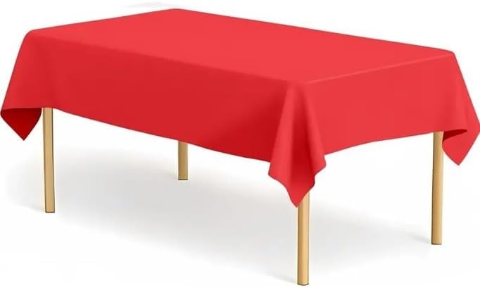 Plastik Kullan At Masa Örtüsü Kırmızı 137 * 270 cm