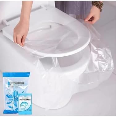 Klozet Örtüsü Tek Kullanımlık Klozet Poşeti Klozet Kapak Örtüsü Dispenseri 50 ADET