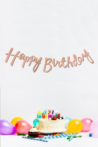 Happy Birthday Rose Doğum Günü Banner Kaligrafi Banner Yazı Rose