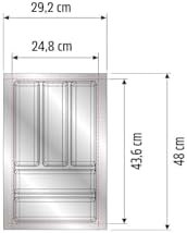 Alternative view of Mutfak Çekmece Içi Beyaz Modüler Kaşıklık 29Cm X 48Cm (Yanlar ve Boydan 4CM Kesilebilir)