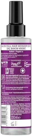 Gliss Full Hair Wonder Saç Dökülme Karşıtı Sıvı Saç Kremi 200 ml
