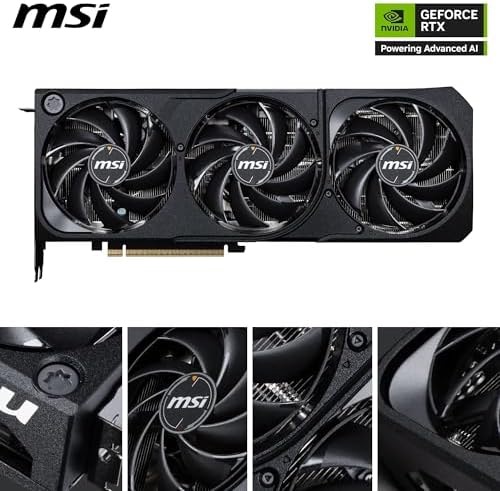 Alternative view of MSI VGA GEFORCE RTX 5070 TI 16G SHADOW 3X OC RTX5070TI 16GB GDRR7 256 B DX12 PCIE 5.0 X16 (3XDP 1XHDMI)