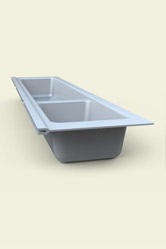 Alternative view of Mutfak Çekmece İçi Modüler İki Bölmeli Kaşıklık Beyaz 11cmX48cm(Boydan 4cm Kesilebilir)
