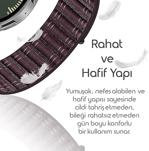 Yeni Nesil Bağlantı Loop 20mm Kordon ile Uyumlu Galaxy 7/6/5/4 Serisi için Galaxy 7 Kordon (40mm/44mm) 6/4 (47/43/42mm) 5 Pro Uyumlu