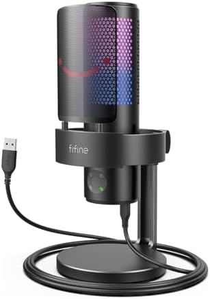Alternative view of Fifine A9 USB RGB LED Işıklı Masaüstü Mikrofon, Siyah