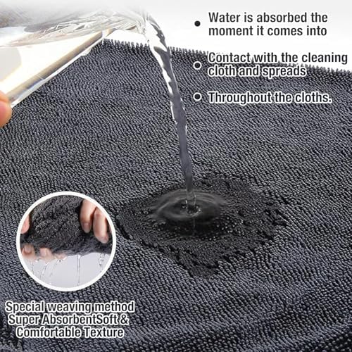CLEANING | Kirpi Bez | Profesyonel Oto Kurulama Bezi | Bükümlü İplik Ultra Kalın Doku | Mikrofiber Araç Yıkama Bezi, Araba Kaporta ve Torpido Temizlik Havlusu