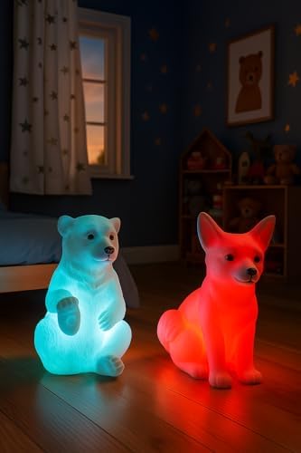Alternative view of Kutup Ayısı ve Kar Tilkisi RCB renk değiştiren led gece lambası