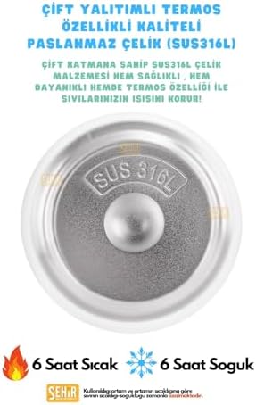 500ml Sevimli Hayvanlar Desenli Rahat İçim Kilitli Kapak Paslanmaz Çelik Termos