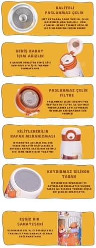 Alternative view of 500ml Sevimli Hayvanlar Desenli Rahat İçim Kilitli Kapak Paslanmaz Çelik Termos