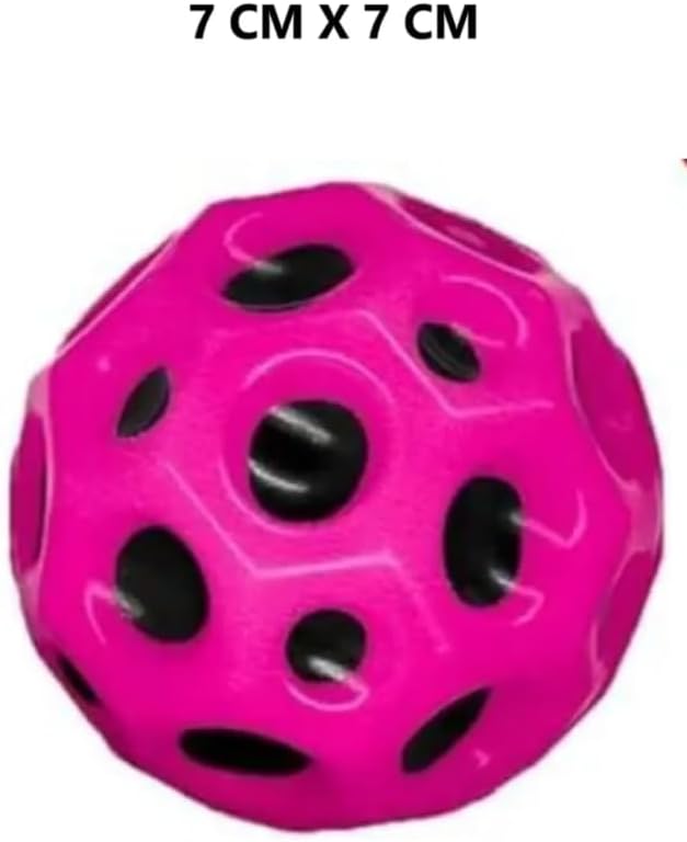 MOON BALL (YÜKSEĞE ZIPLAYAN TOP) - 7 CM - SÜPER EĞLENCELİ UZAY TOPU - SPACE - BOUNCY BALL - MOR
