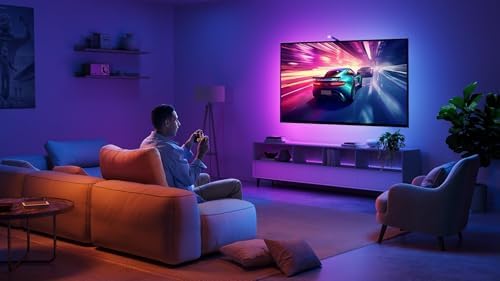 Envisual Led 3 Lite TV Arkası Led Şerit Ambiyans Aydınlatma Tv Renk Senkronizasyonu 75-85 inc TV'ler ile Uyumludur