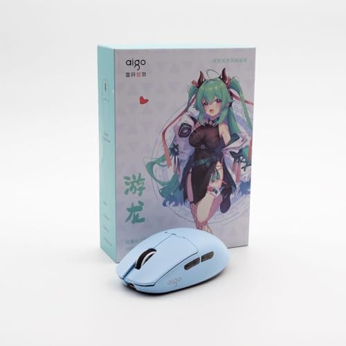 Alternative view of AIGO GM80 PRO Mavi Kablosuz Gaming Mouse - 26000 DPI, Ultra Hafif 48g, PAW3395 Sensör, 3 Modlu Bağlantı