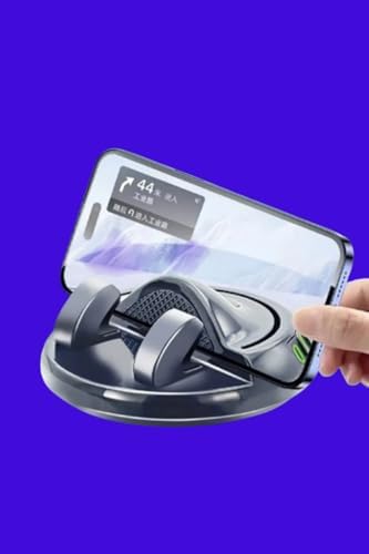 Alternative view of 360° Dönebilen Araç İçi Telefon Tutucu, Yapışkanlı Taban, Numaratörlü Gösterge, Siyah