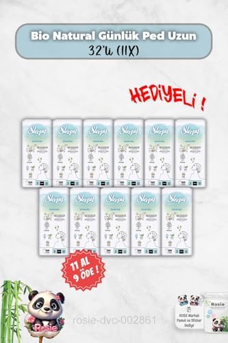 Alternative view of 11 Al 9 Öde Günlük Ped Uzun 32'li Bio Natural ve Rosie Hediye