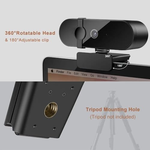 Alternative view of WebCam 4K Konferans Kamera Gizlilik Bandı Dahili Mikrofon Chat Görüntülü Sohbet Yayın Kamerası HD Video Web Kamerası 813