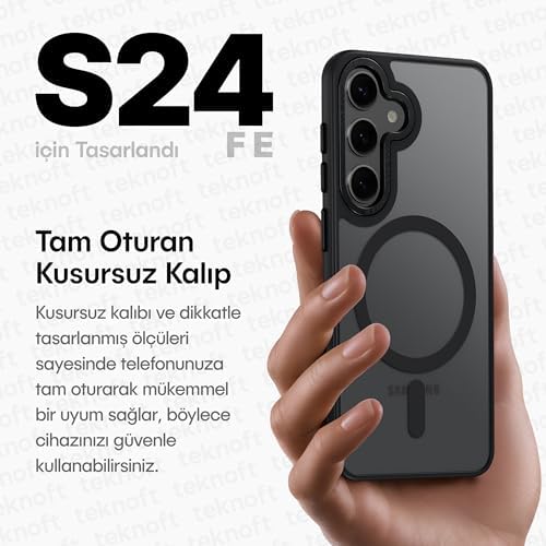 Alternative view of Galaxy S24 FE için Symple Serisi ile Uyumlu Metal Alaşım Lens Çerçeveli ve Metal Tuş Takımlı Ultra Güçlü Darbeye Dayanıklı Yumuşak Silikon Mat Kılıf