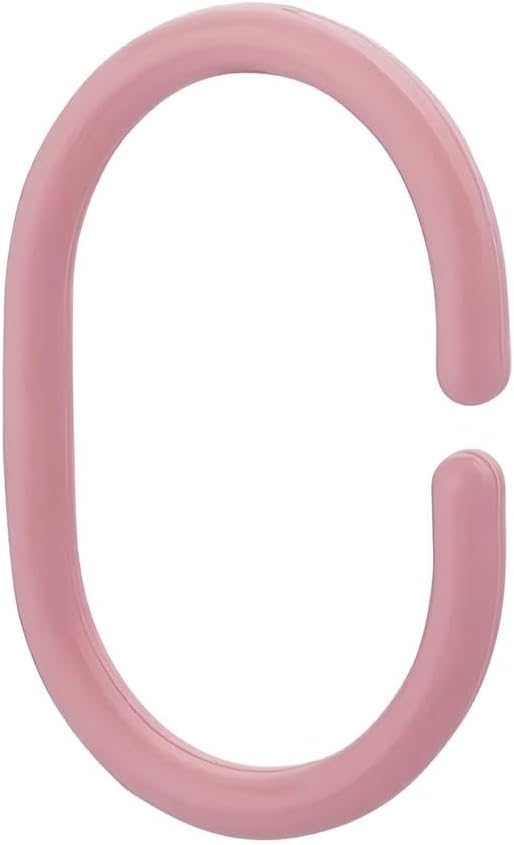 Alternative view of Banyo Duş Perde Halkası Kancası 20 Adet Perde Askısı Pembe