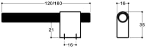 Alternative view of 8981 Modern Kulp Antik Renk 160 Mm Antik Tek Ebat Ssy8981 0160 Abm-Abm