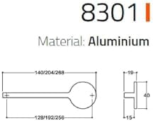 Alternative view of 8301 Modern Kulp Krom Renk 128 Mm Renksiz Tek Ebat Ssy8301 0128 Cr