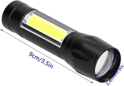 511 LED USB Şarjlı Yüksek Lümen Mini Boy El Feneri, Metal Kasa, 3 Modlu Işık Modülü, Kutulu, Şarj Kablosu Dahil