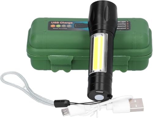 Alternative view of 511 LED USB Şarjlı Yüksek Lümen Mini Boy El Feneri, Metal Kasa, 3 Modlu Işık Modülü, Kutulu, Şarj Kablosu Dahil