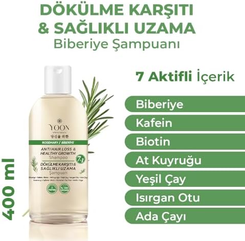 Alternative view of YOON Biberiye Şampuanı 2’li Set – Tuzsuz, Sülfatsız, Vegan, Saç Dökülmesine Karşı & Hızlı Uzama | 800ml (2x400ml)