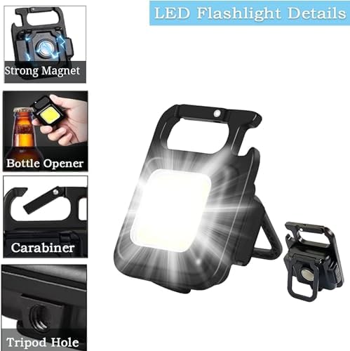 Mini COB LED Anahtarlık Fener – Güçlü Aydınlatma, Mıknatıslı ve Taşınabilir Tasarım