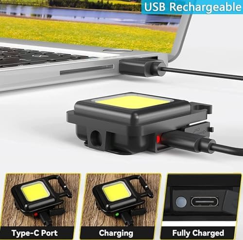 Alternative view of Mini COB LED Anahtarlık Fener – Güçlü Aydınlatma, Mıknatıslı ve Taşınabilir Tasarım