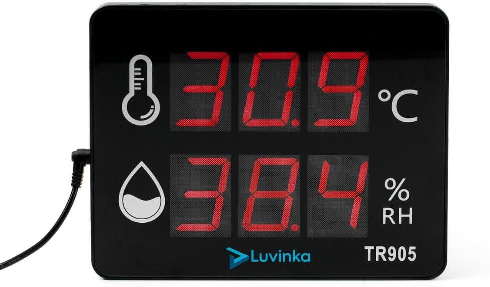 TR905 Büyük LED Ekranlı Duvar Tipi Dijital İç Mekan Termohigrometre