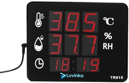 Alternative view of TR915 LED Ekranlı Saatli Duvar Tipi Dijital İç Mekan Termohigrometre