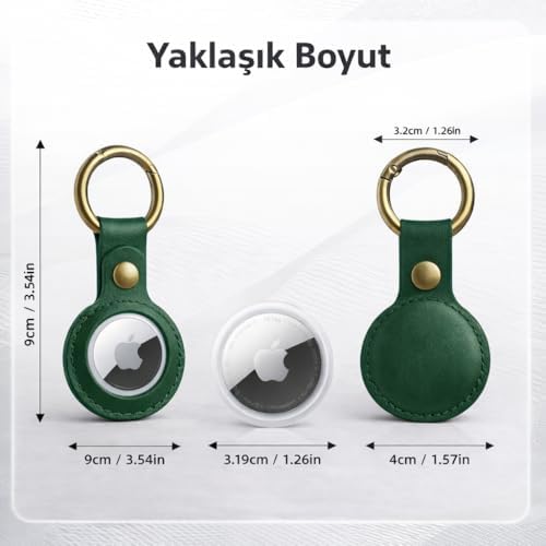 AirTag Deri Anahtarlık, Haiki Gerçek Deri, Anahtarlık Deri